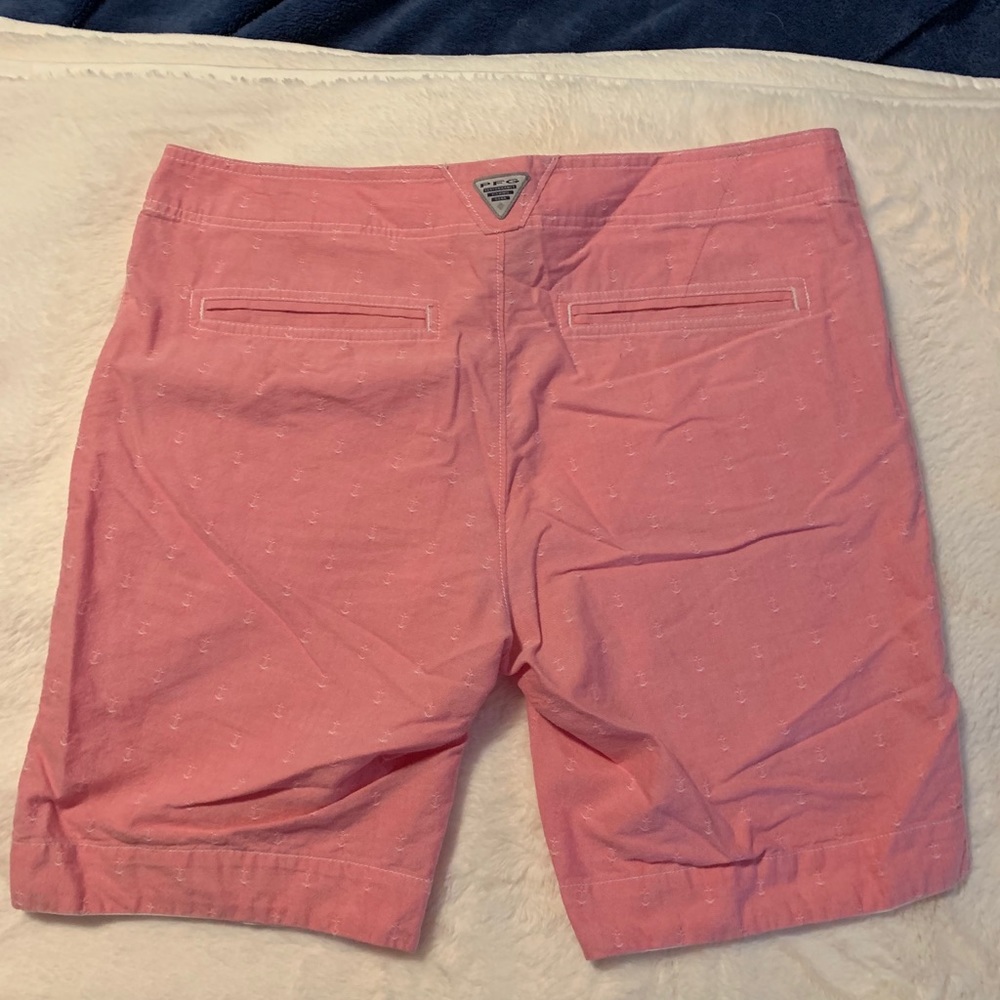 Adorable shorts with anchors embroidered on them.
